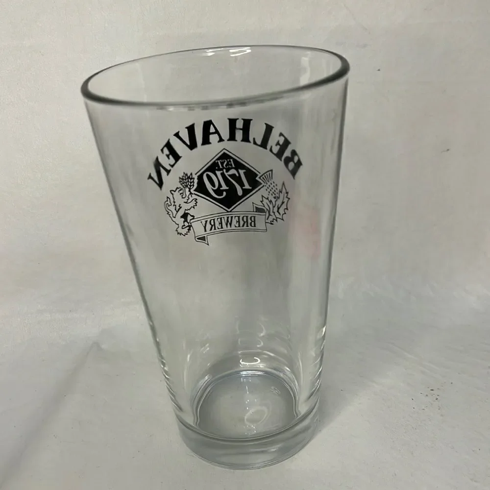 Bellhaven Brewery Est 1719 Beer Drinking Glass 16 Oz 3 1/4 In Round 6 In Tall